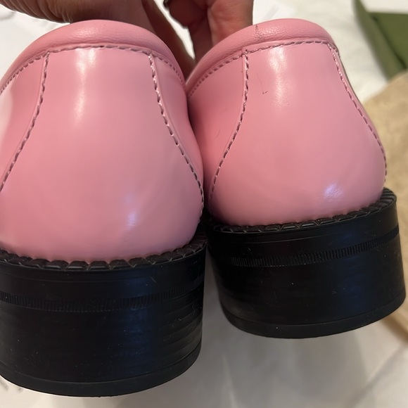 Gucci Interlocking G Leather loafers -sugar pink 391/2 pre own - Picture 14 of 16